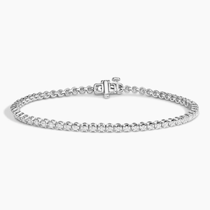 Designer Gold Plated <b>Silver</b> Moissanite <b>Bracelet</b> with Fine Round Diamond Perfect for Gifting and Festive Wear - Product Image 3