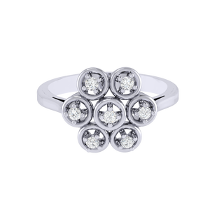 Anillo Floral de Plata de Ley 925 con Certificado BIS, Chapado en Oro, Rodio y Opciones de Incrustaciones de Circonita Cúbica Rosa - Product Image 3