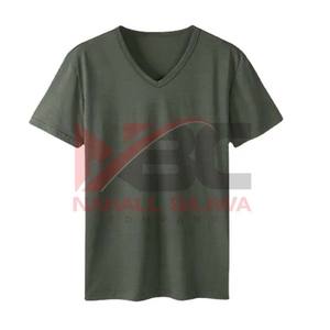 T-shirt en toile à col rond pour hommes, décontracté, à manches courtes, à séchage rapide et respirant, couleur personnalisée - Product Image 1
