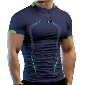 Camiseta Deportiva Personalizada al por Mayor, 100% Algodón Ecológico, Cómoda, de Secado Rápido, para Hombre, para Fitness, Running, Verano - Product Image 2