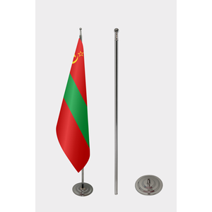 Customizable Official Transnistria Indoor Hand <b>Flag</b> 3x5ft Satin Aluminum Fiberglass <b>Pole</b> Digital Printing Multiple Materials - Product Image 2