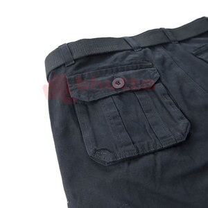 Premium Men's <b>Cargo</b> Shorts Solid Pattern Lightweight 100% Cotton Fabric with Zipper for Casual Outdoor Activities - Product Image 4