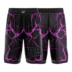 Pantalones Cortos de Baloncesto para Hombre, Talla Grande, 100% Poliéster, Transpirables, Ecológicos, con Estampado Personalizado de 4 Juegos, Precios al por Mayor - Product Image 4