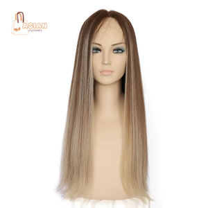 Perruque droite avec frange, cheveux humains brésiliens Remy, base en soie, densité 130%-150%, 100% cheveux humains pour femmes noires - Product Image 1