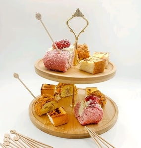 Soporte rústico de pastel de madera Natural para exhibición de panadería, centro de mesa de postre y presentación de pastel de boda con encanto atemporal - Product Image 2