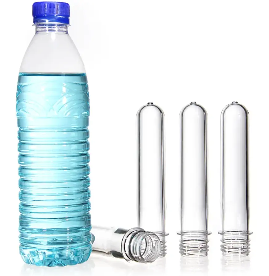 Botella de resina de plástico pet para tubo de preforma de Mascota, envase de 60ml, preforma de tubo de 48mm, 1 litro
