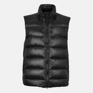 Gilets sans manches en polaire doublée pour hommes, logo personnalisé OEM ODM, noir brillant, veste matelassée pour hommes, vestes pour hommes - Product Image 2
