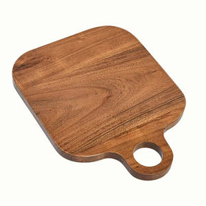 Plato redondo de madera maciza personalizado, bandeja pulida desechable de alta calidad para fruta de té o cena para bodas y uso en hoteles - Product Image 6