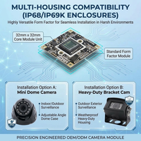 Module de caméra 700TVL Sony DSP avec capteur 1/3" 32x32mm, carte PCB CVBS 12V pour intégration dans un support de dôme ou un boîtier de caméra de recul
