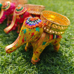 Titulaire Diya éléphant rajasthani parfait pour la culture indienne décor festif pièce maîtresse (bougies non incluses) TeaLight traditionnel - Product Image 1