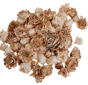 Assortiment mixte de fleurs en bois de Sola pour la décoction et le désherbage Décoration Diya Craft Assortiment mixte de fleurs en bois de Sola - Product Image 6