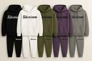 Ensemble de survêtement à capuche imprimé poitrine avec logo personnalisé | Survêtements d'hiver en polaire lourde unisexe | Survêtements 100% coton - Product Image 6