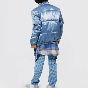 Logo personnalisé OEM Manteau d'hiver en duvet Bulle Surdimensionnée Satin Rembourré Bouffée Extérieur Veste Hommes - Product Image 3