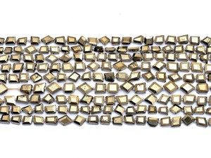 Pyrite 8mm-10mm Faceted Nugget <b>Beads</b> Natural Pyrite Semi Precious Gemstone Loose Fancy Tumbled <b>Beads</b> for Jewelry Making Supplies - Product Image 1