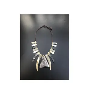 Wholesale handmade buffalo horn and woman buffalo horn necklace for customized sample for best selling