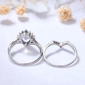 หินพลอยมูนสโตนสีรุ้งธรรมชาติดีไซน์ใหม่หรูหราเครื่องประดับทอง14kt แข็งปรับแต่งแหวนเพชรจริง - Product Image 4