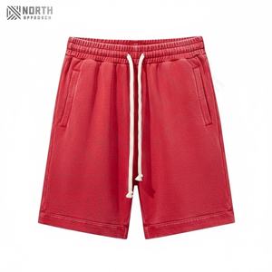 กางเกงขาสั้นผ้าโพลีเอสเตอร์สำหรับผู้ชายกางเกงผ้ายืดเอวกลางสำหรับออกกำลังกายกางเกงลำลองผ้าแคนวาสสำหรับใส่วิ่ง - Product Image 4
