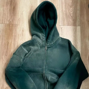 Sweat à capuche 100% coton biologique personnalisable, respirant, imperméable, anti-froissement, logo brodé sur le devant, tricotage pour l'hiver - Product Image 1