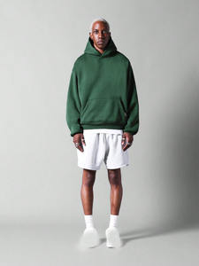 Oversized 100% Cotton Green Pullover Drop Shoulder <b>Hoodie</b> Thick 500GSM Heavy Blank Breathable Quick Dry <b>Thermal</b> Hoodies - Product Image 3