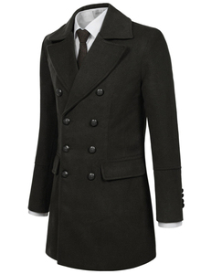 เสื้อโค้ทขนสัตว์สำหรับผู้ชายเสื้อโค้ทขนแกะแฟชั่นใหม่สำหรับฤดูหนาว - Product Image 3