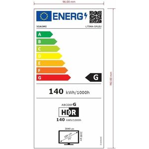 Para Xiaomi MINILED Smart TV 2025 4K Ultra HD de 75 Pulgadas, Proyección LED HDTV para Uso Doméstico o Hotelero, Idioma Predeterminado Inglés - Product Image 3