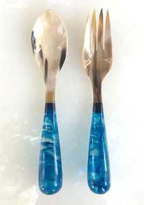 Juego de Cubiertos de Bambú de Estilo Lujoso, Ligero, Cuchara de Coco, Cuchara de Ébano Oscuro, Diseño Artesanal, Reutilizable - Product Image 2