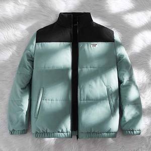 2024 ODM/OEM Men's <b>Winter</b> Warm Puffer Jacket High Quality Canvas Stand Color Block Zipper <b>Coat</b> Custom Logo <b>Hooded</b> Long Cheap - Product Image 6
