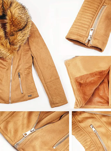 Nuevo diseño OEM personalizado cálido mujer cuero señoras abrigo largo piel chaquetas de mujer chaqueta de piel de alta calidad - Product Image 6