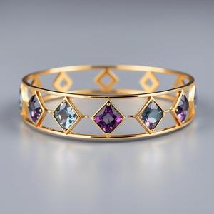 Bracelet multi pierres précieuses en argent sterling 925 pour femmes en vrac en gros bijoux en argent bracelets - Product Image 3