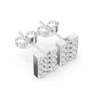 Pendientes de Barra en Zigzag con Diamantes de Laboratorio de 0.3 CT, Diamantes CVD VVS-VS EF, Oro de 18KT, 14KT, 10KT y Plata 925, Oro Rosa, Amarillo, Blanco - Product Image 6