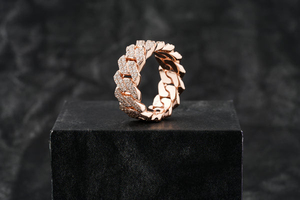 Impresionante Anillo de Compromiso de Plata de Ley Chapado en Oro para Hombre, Estilo Hip Hop, con Diamantes Tallados de Claridad VVS, Ideal para Bodas y Fiestas, Directo de Fábrica - Product Image 3