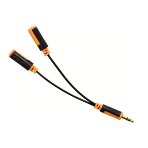 <b>Audio</b> Y Splitter <b>Cable</b> with Gold-Plated Connectors 3.5mm Male to 2 3.5mm Female 0.30m 10-Pack - Product Image 1