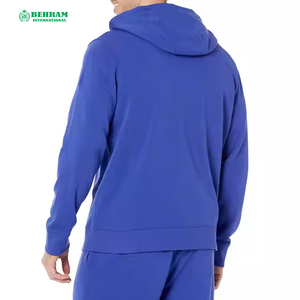 Sweat à capuche unisexe zippé en molleton 100 % coton épais / French Terry, motif uni, basique pour l'hiver - Product Image 4
