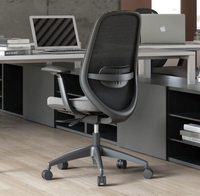 Chaise de bureau ergonomique pivotante en maille avec hauteur réglable, design moderne, pour cadres, vente en gros