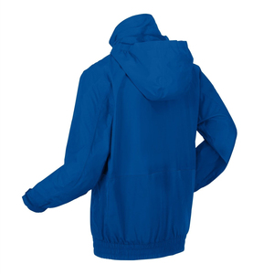 Veste coupe-vent imperméable légère pour homme, avec capuche, pour le sport et les activités de plein air, décontractée, zippée, pour la randonnée, bleue - Product Image 3