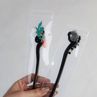 Sacs d'emballage refermables en PVC transparent pour épingles à cheveux, colliers, pinces à cheveux, prêts à être expédiés, sacs à fermeture éclair en PVC pour le rangement de bijoux