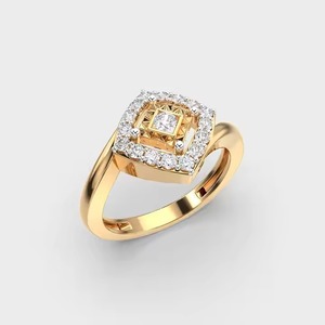 Bague de fiançailles en diamant de laboratoire de qualité supérieure de 1.50 carats en or massif 14 carats bague de fiançailles et de mariage romantique pour les femmes - Product Image 2