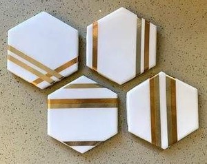 Posavasos de resina de madera Ppoxy, taza de té redonda cuadrada personalizada, posavasos de resina epoxi de madera de cristal - Product Image 3