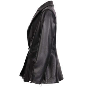 OEM disponible en la tarifa al por mayor chaqueta de cuero para las mujeres transpirable de secado rápido cómodo elegante chaquetas de cuero genuino - Product Image 3