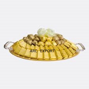 ถาดช็อคโกแลตทำจากโลหะเงินสแตนเลสสตีลสไตล์โบราณตกแต่งงานแต่งงานที่ทันสมัยสำหรับเซิร์ฟเวอร์หวาน - Product Image 4