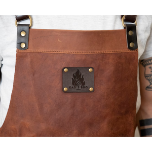 Fête des pères tablier en cuir personnalisé sangles en cuir réglables pour barbecue cuisine café avec Logo personnalisé à la main poche unique - Product Image 2