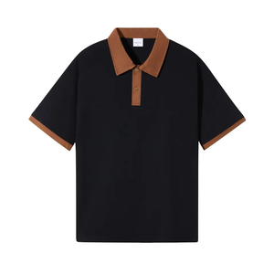 เสื้อโปโลแขนยาวสีตัดกันสำหรับผู้ชายเสื้อยืดคอปกตั้งเสื้อโปโลผู้ชายเสื้อ2023 - Product Image 2