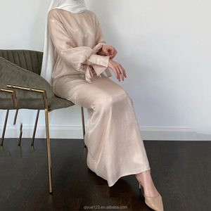 Nouveau style Dubaï conçoit Abaya mode manches personnalisées Abaya viscose mode musulmane abaya respirant dernière conception ceinture taille - Product Image 2