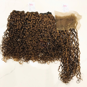 Cyhair cheveux bouclés en gros Pixie Extension de cheveux bouclés couleur noire 100% cheveux humains vietnamiens - Product Image 2