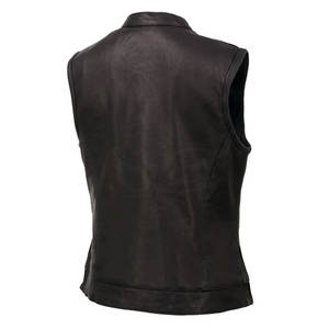 Chaleco de cuero transpirable personalizado de color sólido para hombre Estilo de invierno informal más vendido con tamaño personalizado Venta en línea - Product Image 4