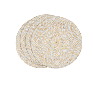 Napperon en rotin assiette de chargeur Unique napperon en rotin naturel Vaisselle de restaurant et occasions spéciales Prix le plus bas - Product Image 1