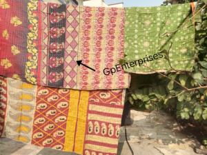 Boho โบราณแฮนด์เมด Kantha ผ้าห่มผ้าฝ้ายอินทรีย์วินเทจอินเดียผ้าส่าหรีผ้าห่มโยนผ้าคลุมเตียงคู่สำหรับโรงแรมบ้าน - Product Image 6