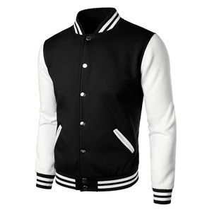Veste universitaire personnalisée en laine avec manches en cuir, logo brodé OEM ODM, veste de baseball pour collège, vente en gros - Product Image 3