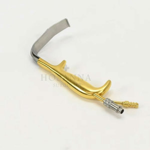 Retractor Quirúrgico Hosanna Tebbetts Plateado Dorado 150mm x 25mm, Juego de Instrumentos Quirúrgicos Manuales de Acero Inoxidable, Certificado CE Clase I - Product Image 1