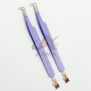 90 Degree <b>Isolation</b> Tweezer with CNC Cutting Custom Design Eyelash Extension Tweezers Sustainable Pointed Tip Lash Tweezer - Product Image 3